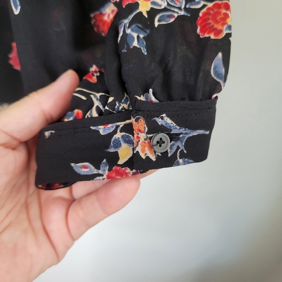 Joie Brittin Silk Floral Blouse - Picture 8 of 9